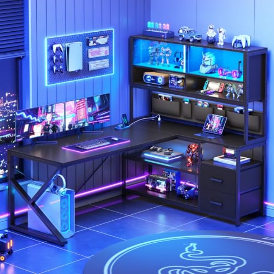Desk Setup L Shaped - Scrivania da gaming a forma di