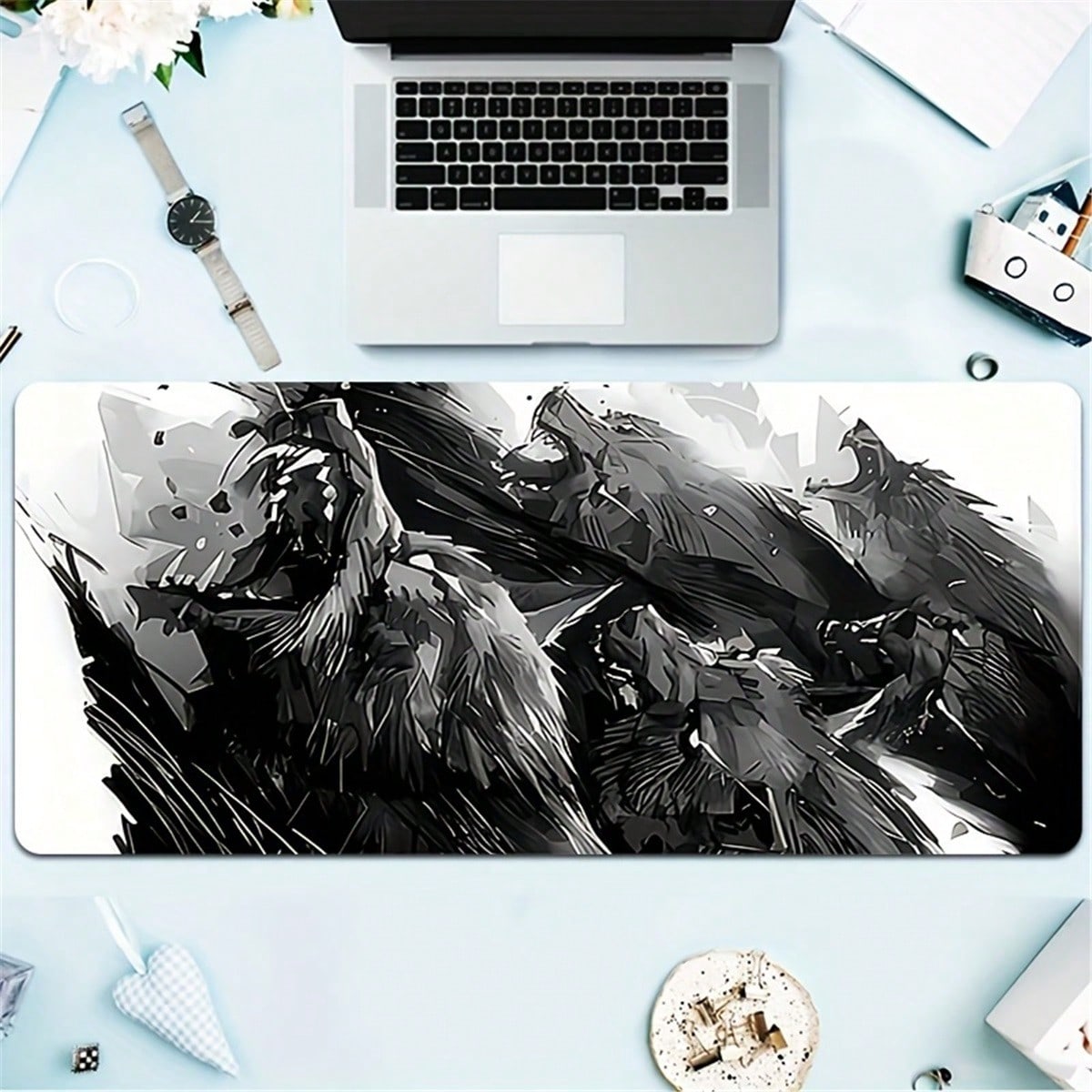 Desk Setup Pc And Laptop - Grande Tappetino da Scrivania per Gaming
