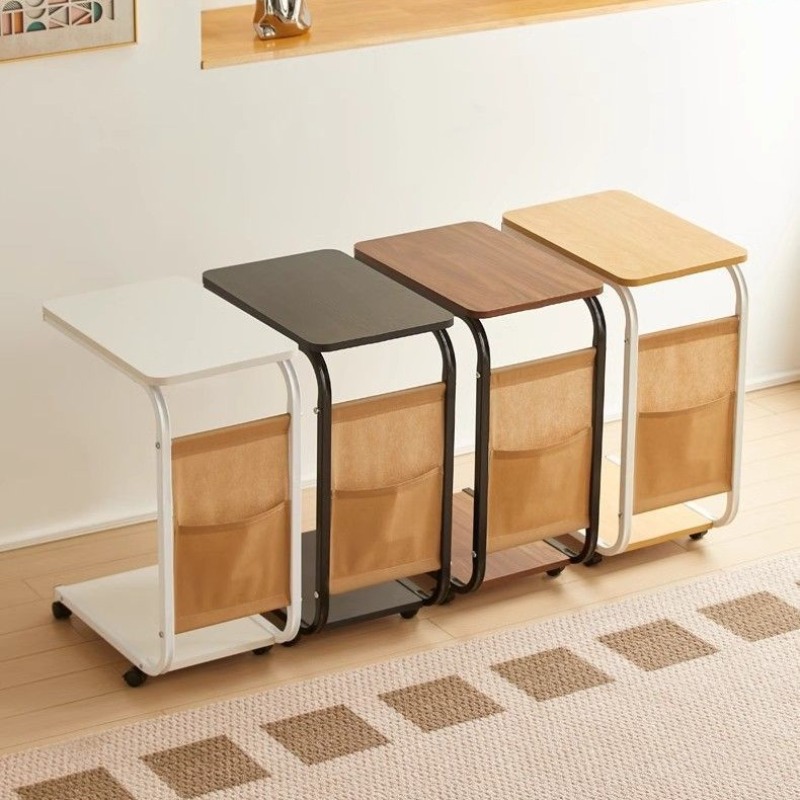 Desk Setup Minimalist - Tavolino mobile con ripiani, piccolo tavolo