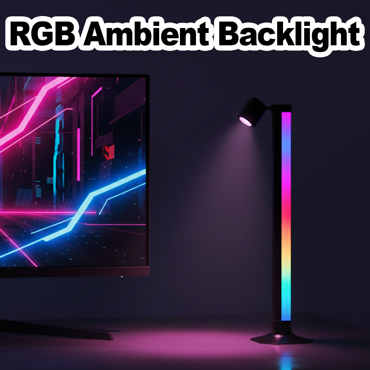Desk Setup With Tv - Barra luminosa intelligente a LED RGB