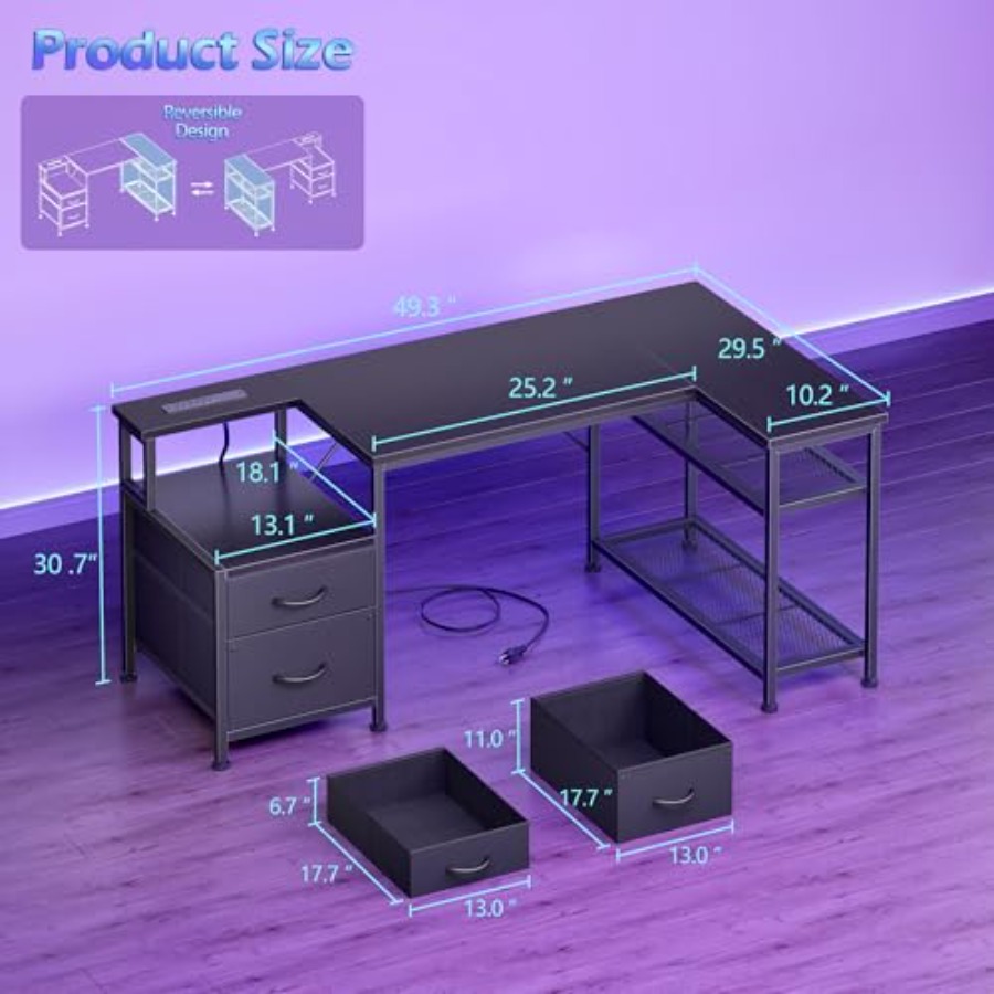 Scrivania da gaming a forma di - Desk Setup L Shaped recensione e prezzo